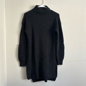 Ellen Tracy Medium Size Sweater Dress Black Wool & Acrylic
